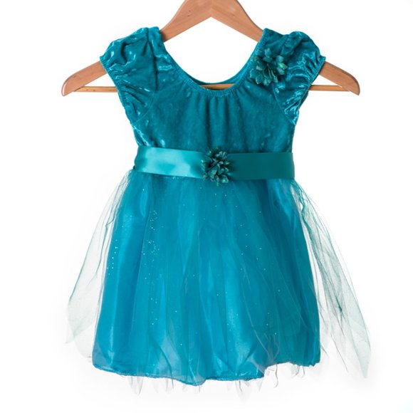 Princess Expressions TealBlue Dress Toddler Size M - Picture 1 of 8